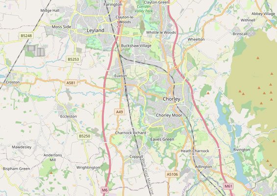 Map of Chorley
