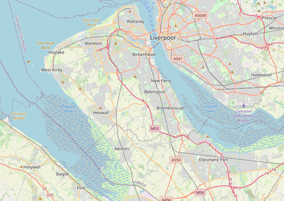 Map of Wirral
